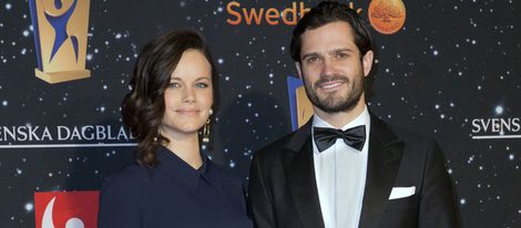 Carlos Felipe de Suecia y Sofia Hellqvist en la Gala del Deporte Sueco 2016