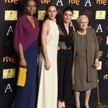 Irene Escolar, Yordanka Ariosa, Antonia Guzmán and Iraia Elías en la cena de los nominados a los Premios Goya 2016