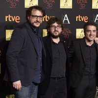 Juan Miguel del Castillo, Dani de la Torre, Daniel Guzmán y Leticia Dolera en la cena de los nominados a los Premios Goya 2016