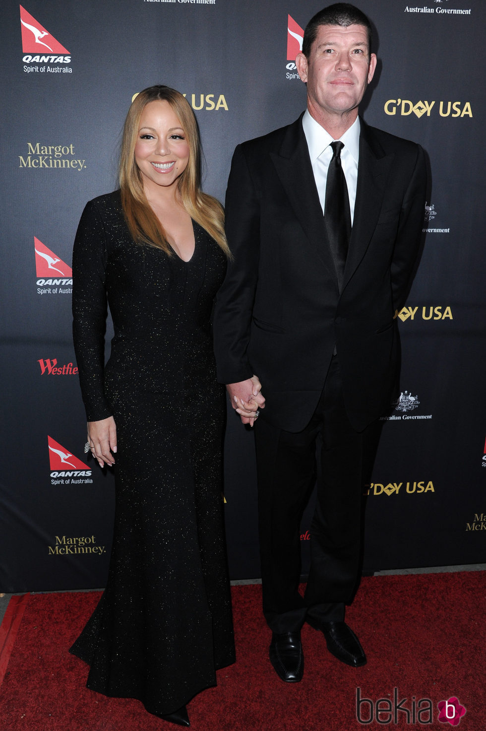 Mariah Carey y James Packer en la gala G'day EE.UU