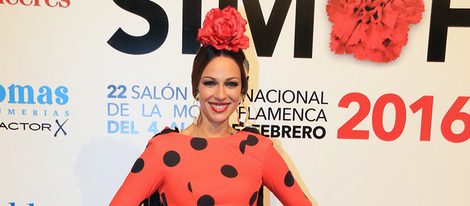 Eva González vestida de flamenca en el Simof 2016