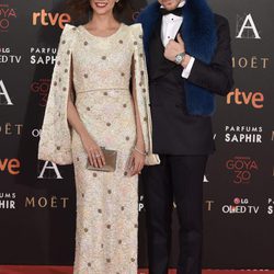 Macarena Gómez y Aldo Comas en la alfombra roja de los Premios Goya 2016
