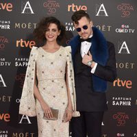 Macarena Gómez y Aldo Comas en la alfombra roja de los Premios Goya 2016