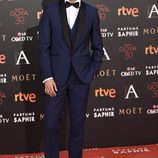 Hugo Silva en la alfombra roja de los Premios Goya 2016