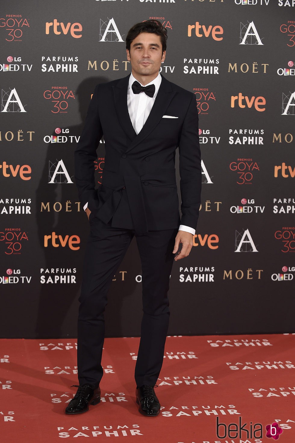 Álex García en la alfombra roja de los Premios Goya 2016
