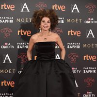 Victoria Abril en la alfombra roja de los Premios Goya 2016