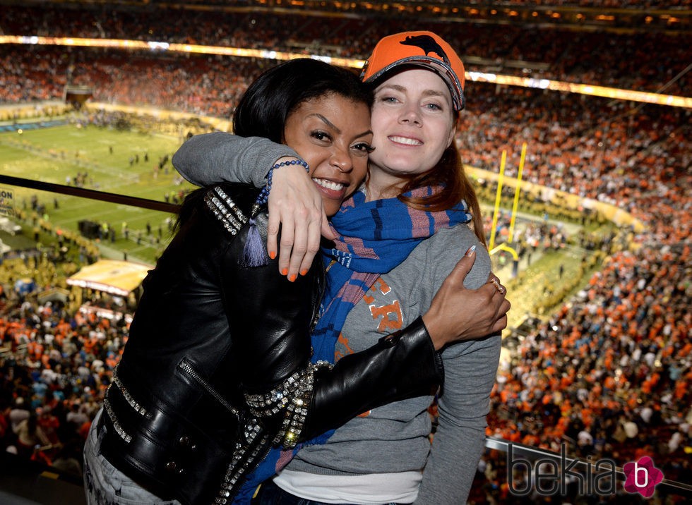 Taraji P. Henson y Amy Adams en la Super Bowl 2016
