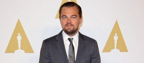 Leonardo DiCaprio en el almuerzo de los nominados a los Premios Oscar 2016