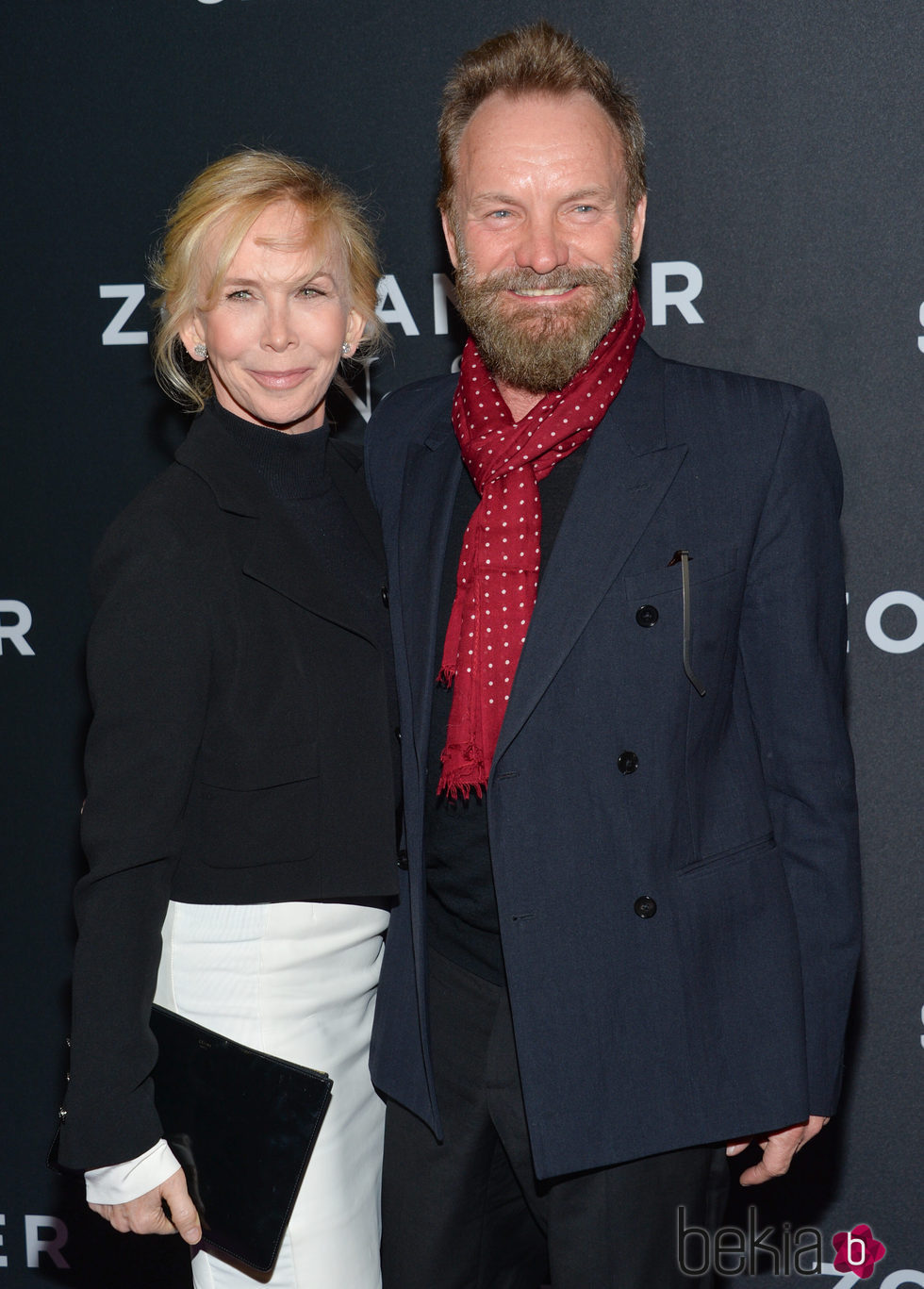 Trudie Styler y su marido Sting en el estreno de 'Zoolander 2' en Nueva York