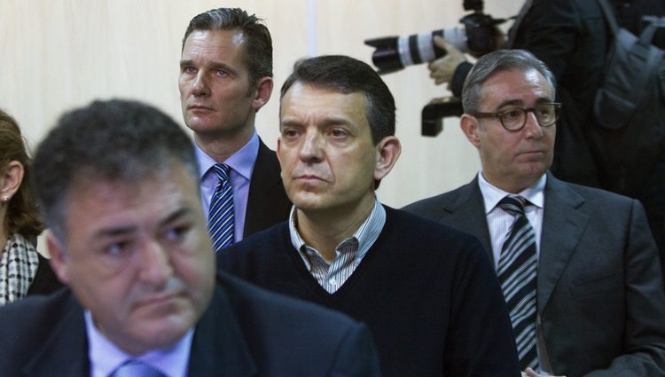 Pepote Ballester, Iñaki Urdangarín y Diego Torres en el juicio por el Caso Nóos