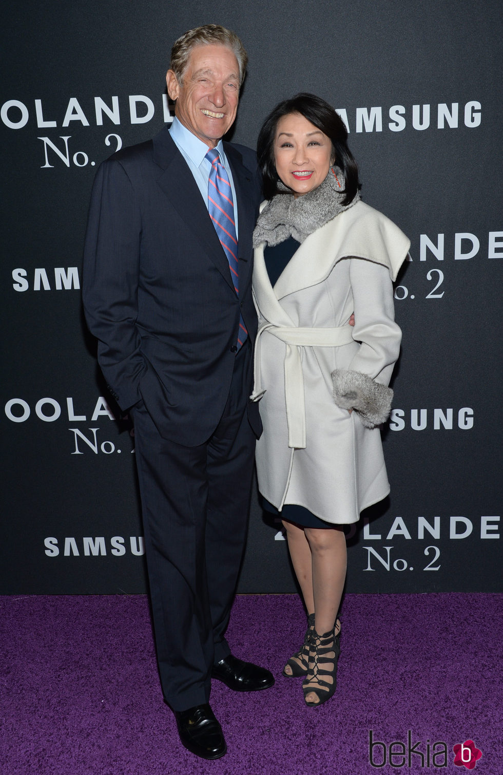 Maury Povich y Connie Chunge en el estreno de 'Zoolander 2' en Nueva York