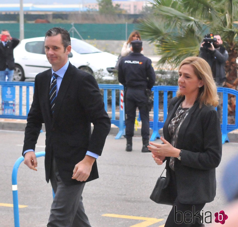 Iñaki Urdangarín y la Infanta Cristina a su llegada a la cuarta sesión del juicio por el Caso Nóos