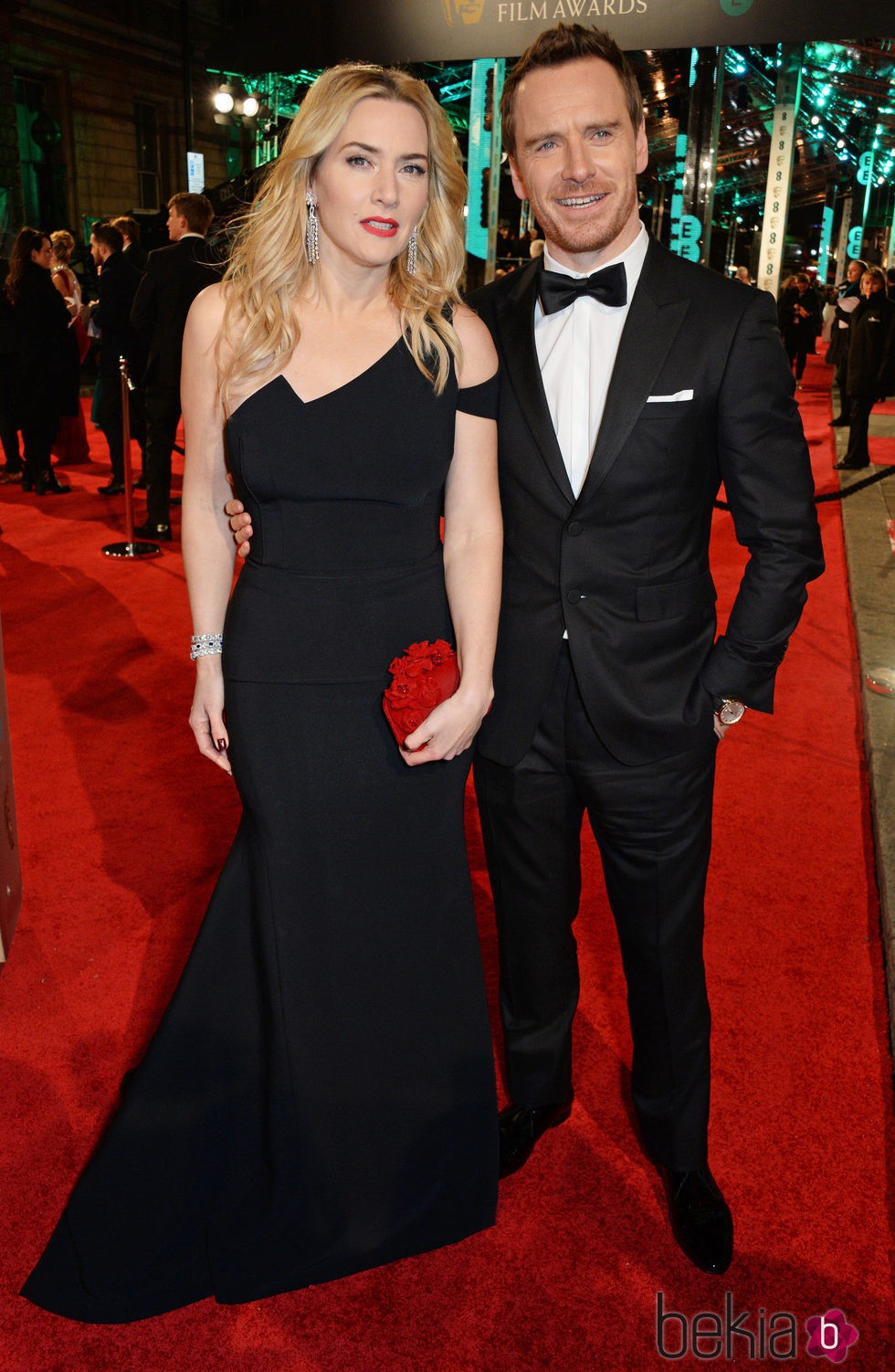 Kate Winslet y Michael Fassbender en la alfombra roja de los BAFTA 2016