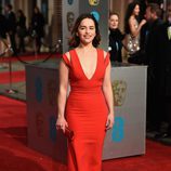 Emilia Clarke en la alfombra roja de los BAFTA 2016