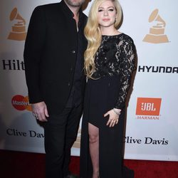 Avril Lavigne y Chad Kroeger en la fiesta Clive Davis previa a los Grammy 2016