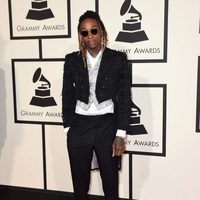 Wiz Khalifa en la alfombra roja de los Premios Grammy 2016