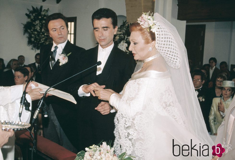Rocío Jurado y José Ortega Cano el día de su boda