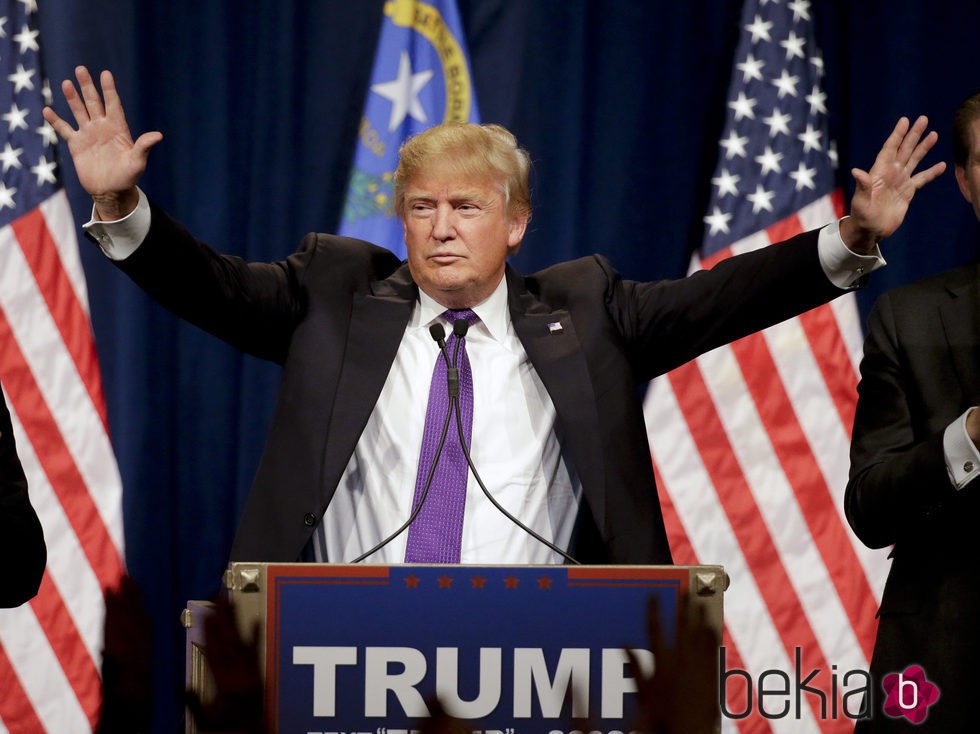 Donald Trump celebra su victoria en los Caucus de Nevada