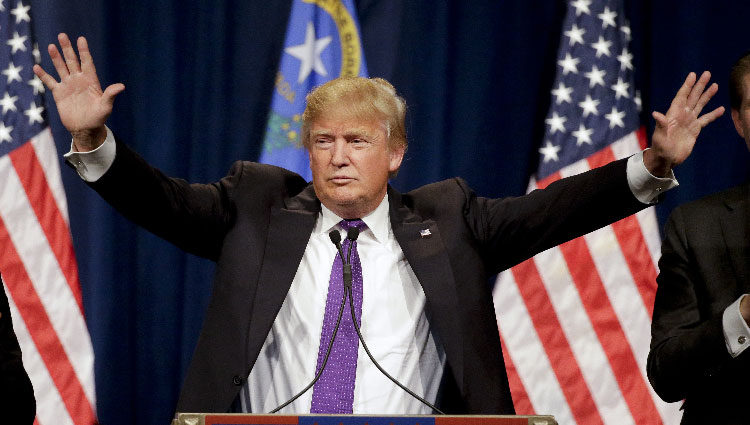 Donald Trump celebra su victoria en los Caucus de Nevada