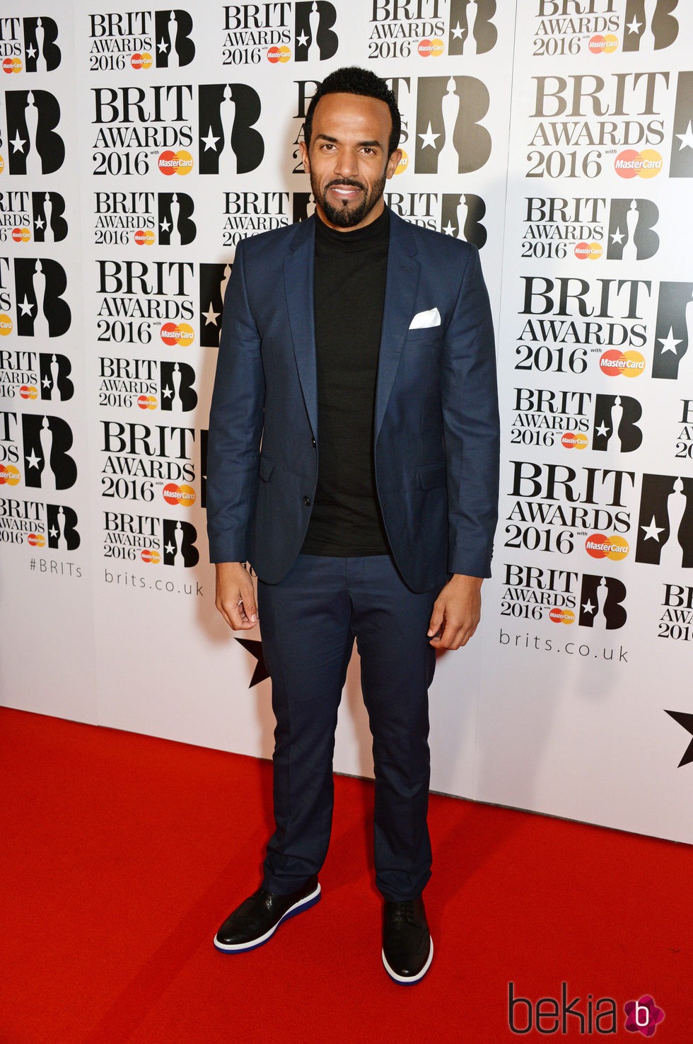 Craig David en la alfombra roja de los Premios Brit 2016