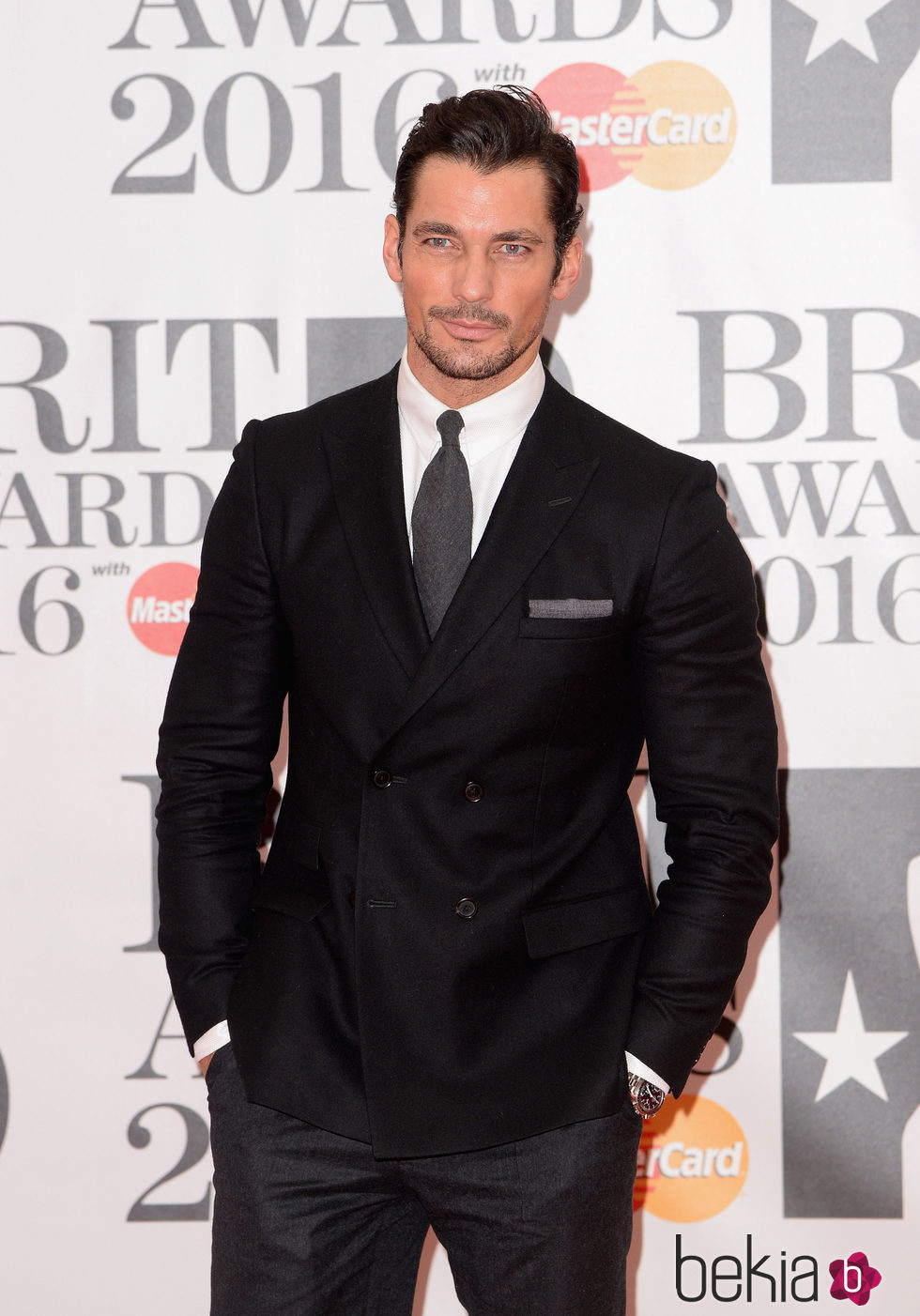 David Gandy en la alfombra roja de los Premios Brit 2016