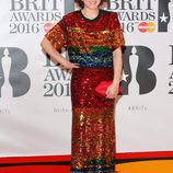 Annie Mac en la alfombra roja de los Premios Brit 2016