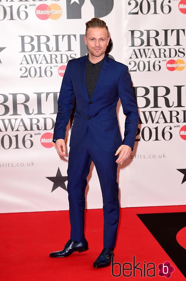 Nicky Byrne en la alfombra roja de los Premios Brit 2016