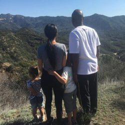 Kourtney Kardashian con sus hijos y el novio de Kris Jenner
