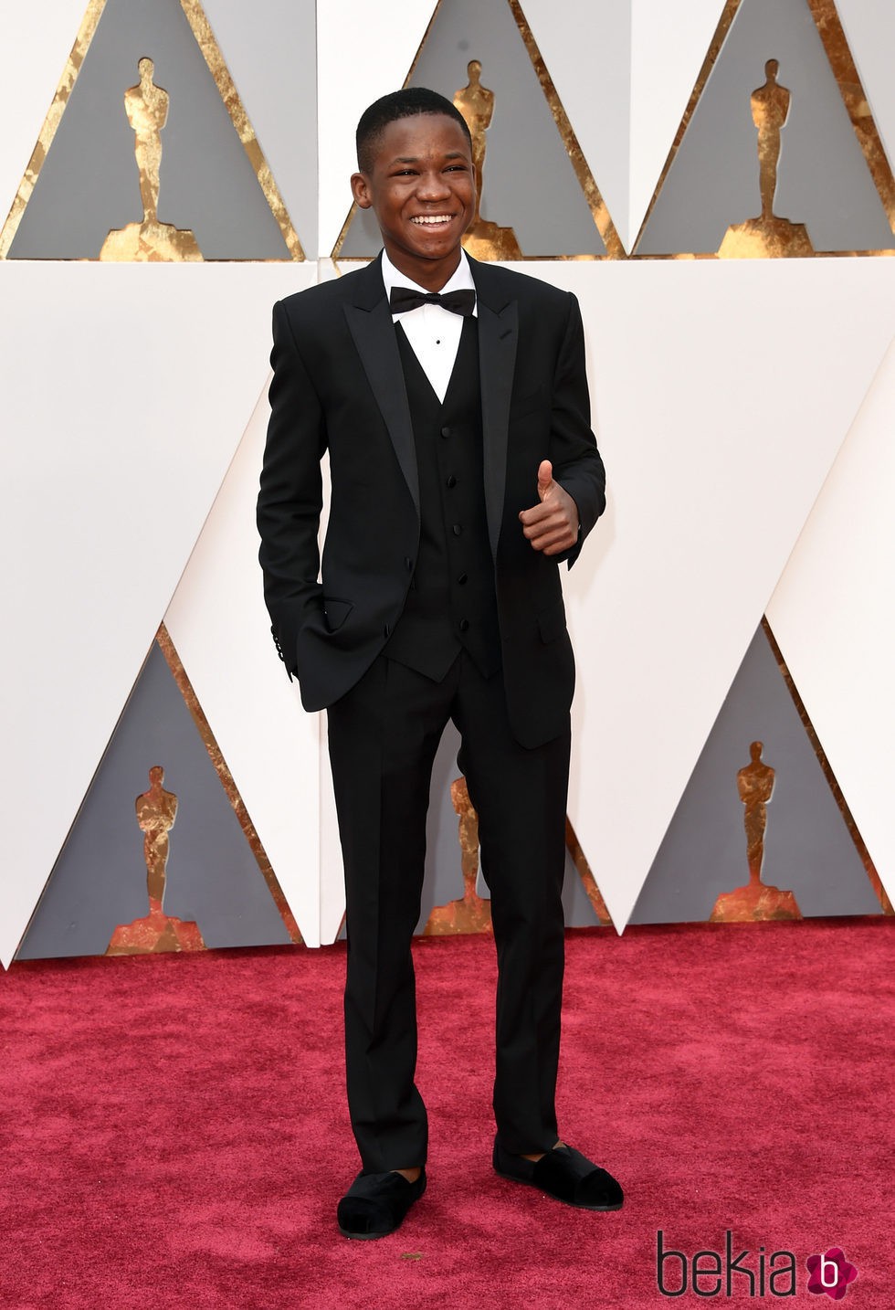 Abraham Attah en la alfombra roja de los Premios Oscar 2016