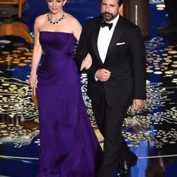 Tina Fey y Steve Carell en la gala de los Premios Oscar 2016