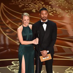 Rachel McAdams y Michael B. Jordan en la gala de los Premios Oscar 2016