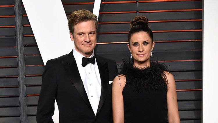 Colin Firth y Livia Giuggioli en la fiesta Vanity Fair tras los Oscar 2016