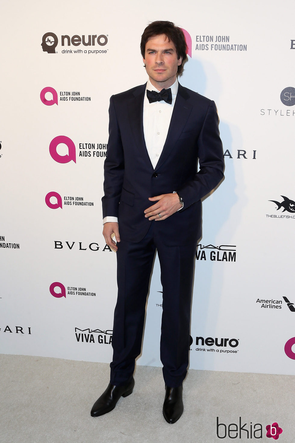 Ian Somerhalder en la fiesta de Elton John tras los Oscar 2016
