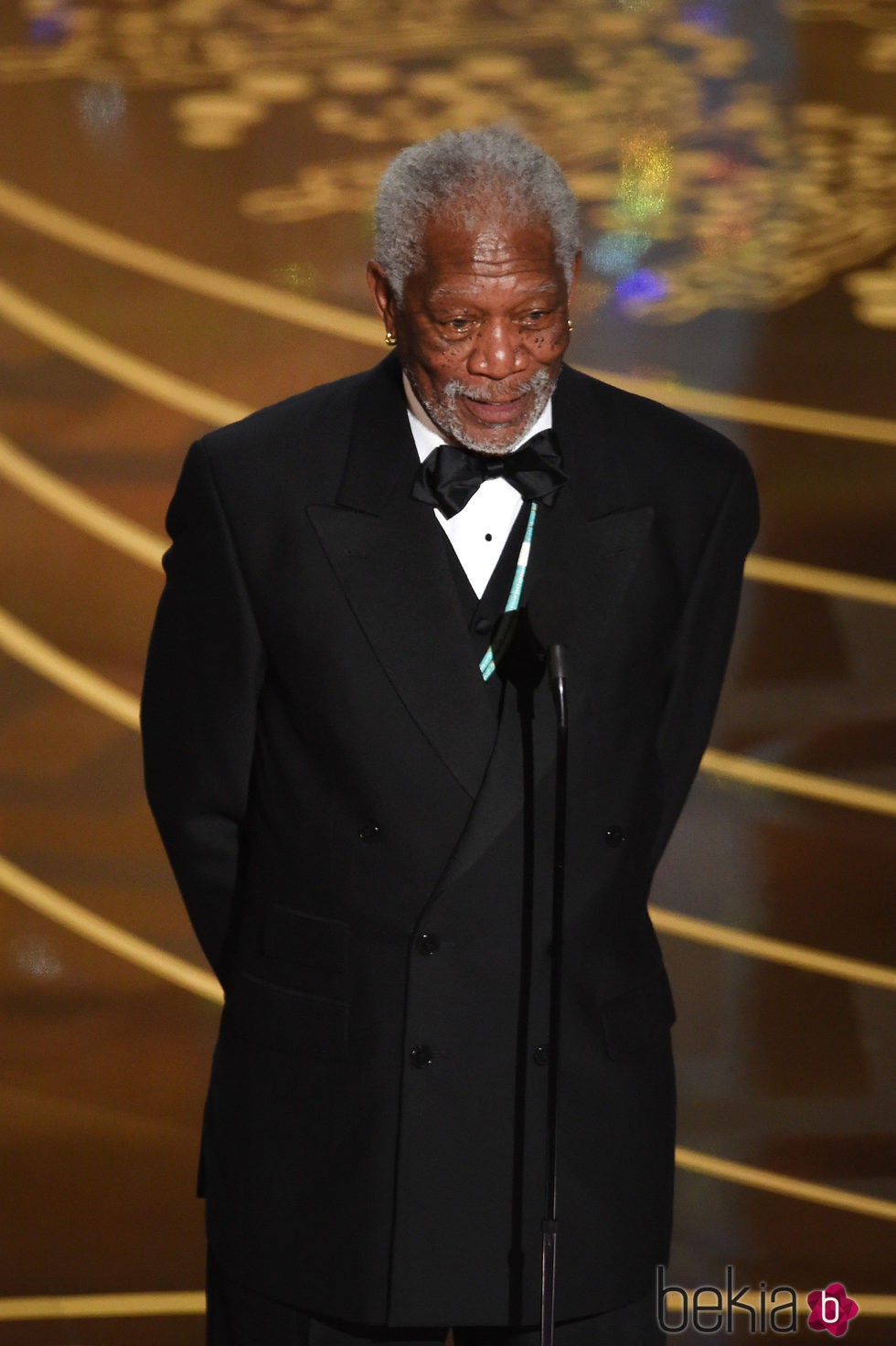 Morgan Freeman durante la ceremonia de los Premios Oscar 2016