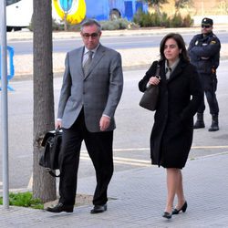 Diego Torres y Ana María Tejeiro a su llegada a la decimocuarta sesión del juicio por el Caso Nóos