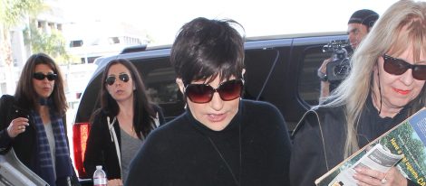 Liza Minelli en el aeropuerto de Los Ángeles