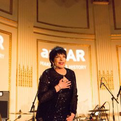 Liza Minelli en la gala anual de amfAR en Nueva York