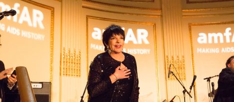 Liza Minelli en la gala anual de amfAR en Nueva York