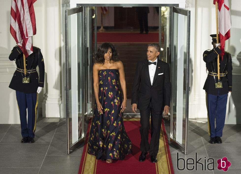 Barack Obama y Michelle Obama en la cena de gala ofrecida al Primer Ministro de Canadá