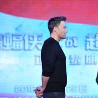 Ben Affleck y Henry Cavill en la promoción de 'Batman v Superman: La Liga de la Justicia' en China