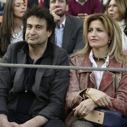 Pepe Rodríguez con su mujer en el festejo taurino en Illescas en Toledo