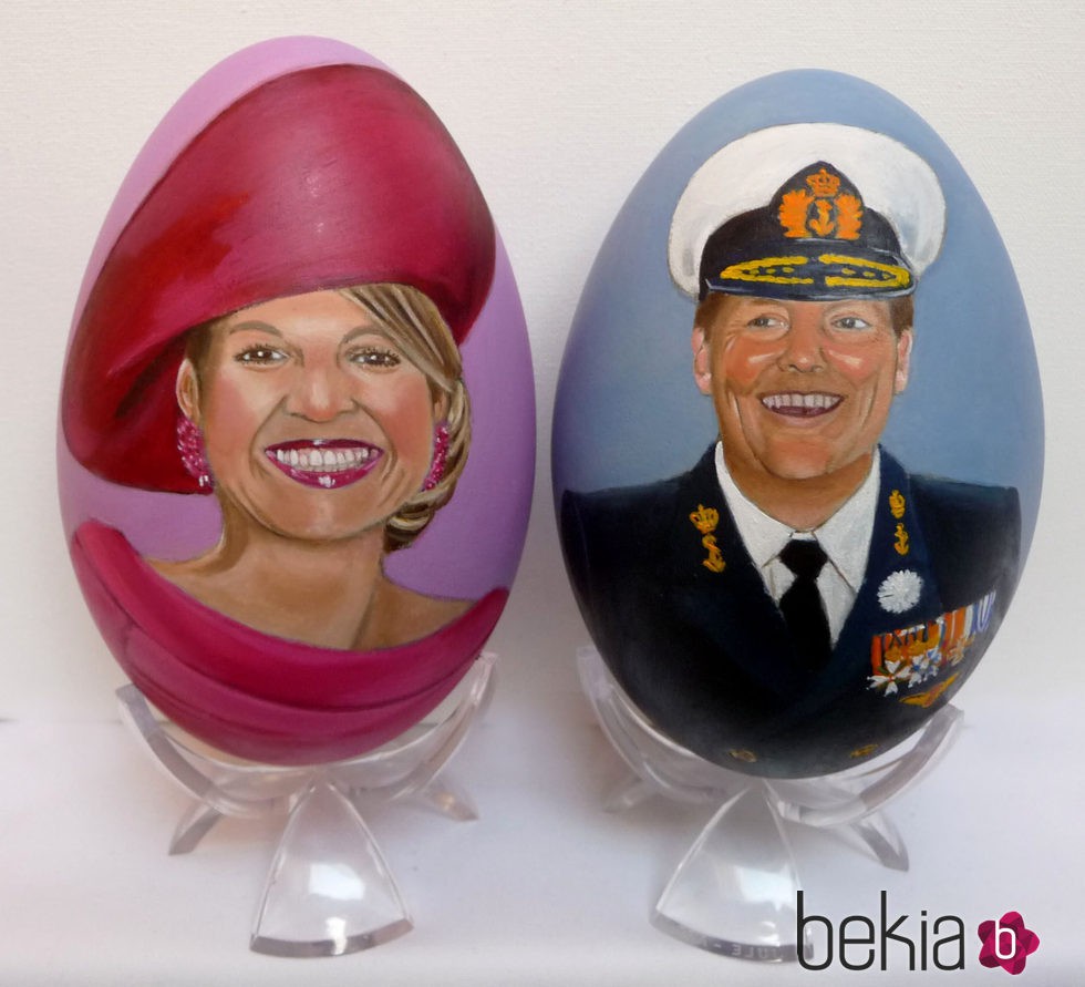 Huevos de Pascua de los Reyes Guillermo Alejandro y Máxima de Holanda