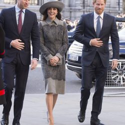 Los Duques de Cambridge y el Príncipe Harry en la misa por el Día de la Commonwealth 2016