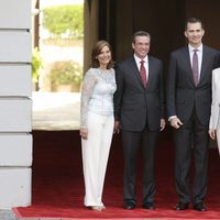 Los Reyes Felipe y Letizia con el Gobernador de Puerto Rico y su mujer