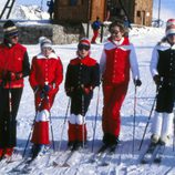 La Familia Real esquiando en Baqueira Beret en los años setenta del siglo XX
