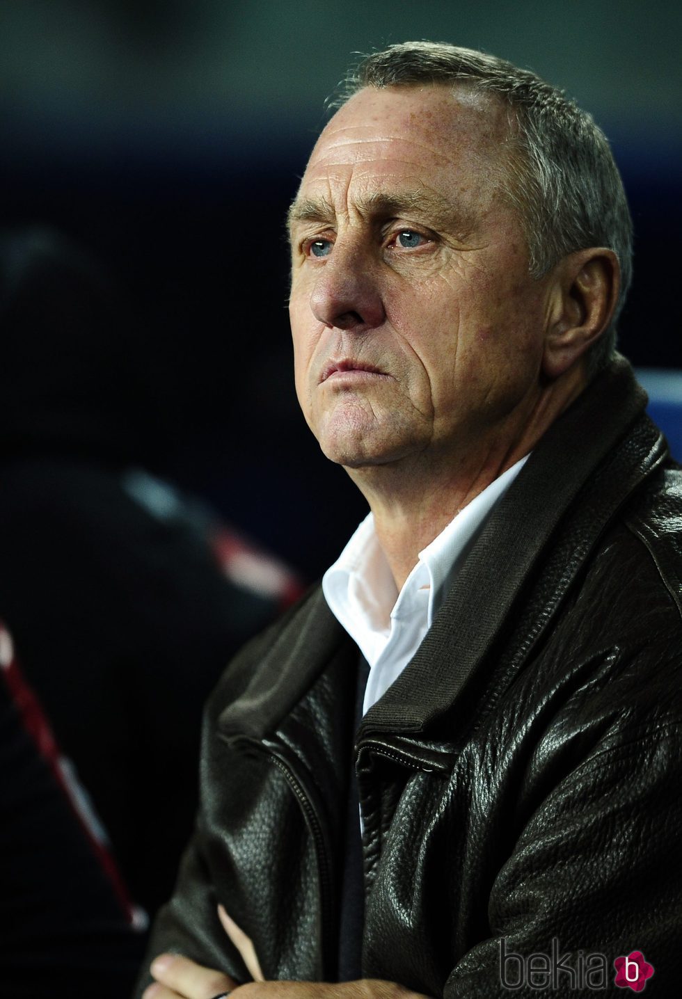 Johan Cruyff durante un partido amistoso en el Camp Nou