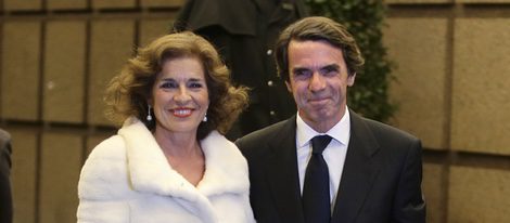 Ana Botella y José María Aznar en el 80 cumpleaños de Mario Vargas Llosa