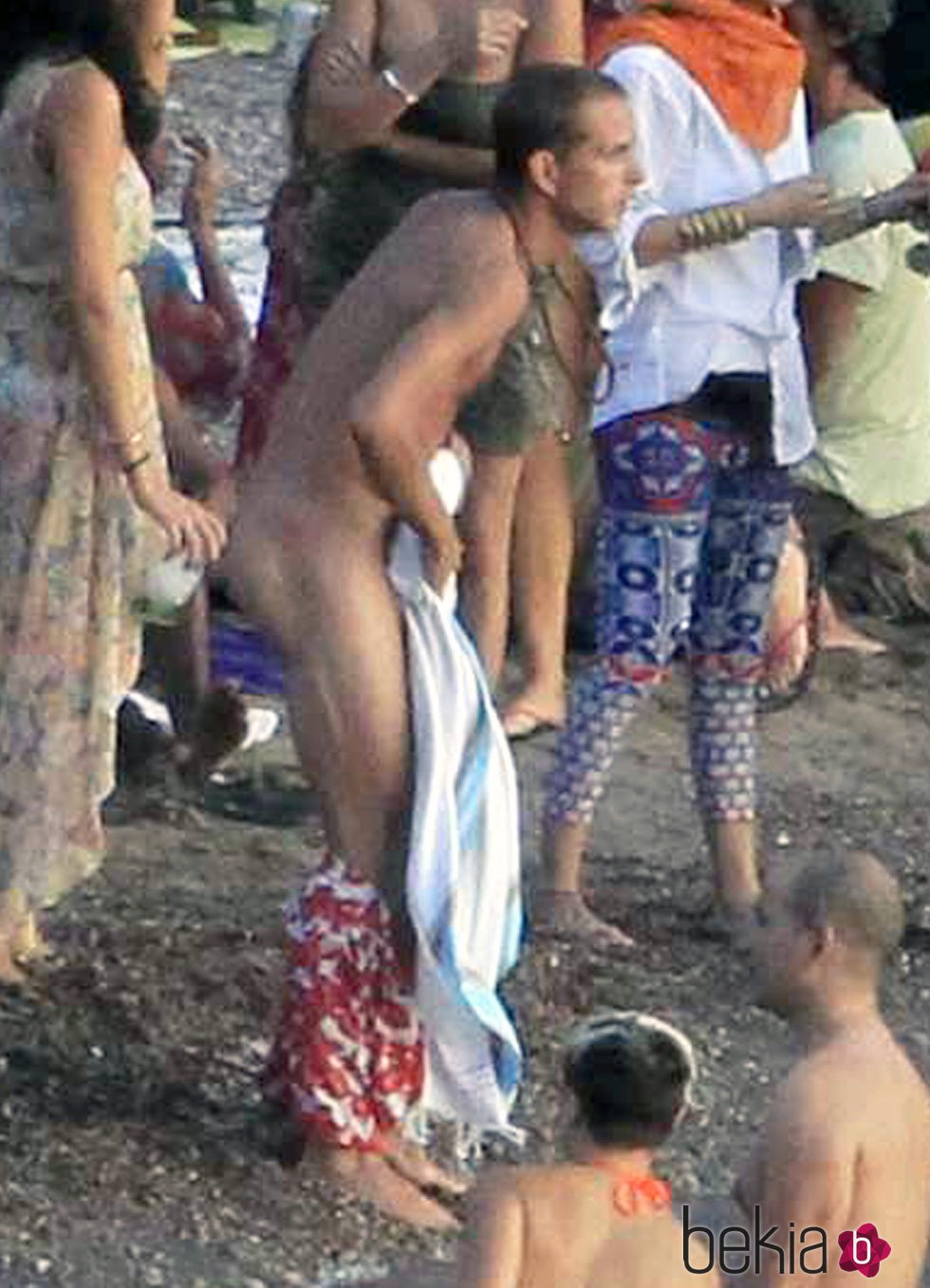 Andrea Casiraghi desnudo en la playa
