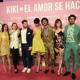 Paco León, Belén Cuesta, David Mora, Mari Paz Sayago, Natalia de Molina, Álex García y Candela Peña en el estreno de 'Kiki'