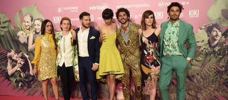 Paco León, Belén Cuesta, David Mora, Mari Paz Sayago, Natalia de Molina, Álex García y Candela Peña en el estreno de 'Kiki'